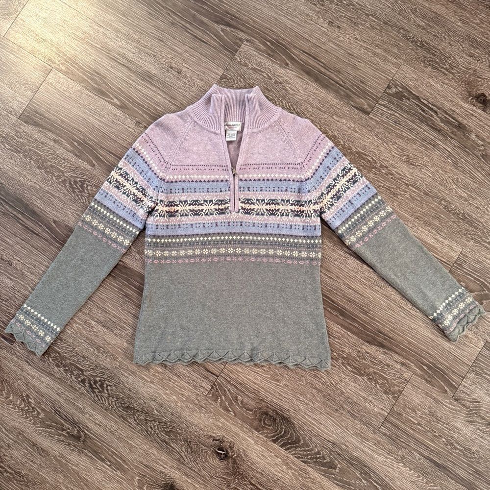 Eddie Bauer Quarter Zip Sweater